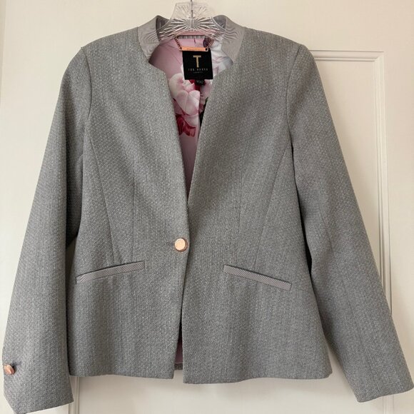 Beautiful TED BAKER London Blazer & Pink Floral Lining! Size 1, Great Condition - Picture 1 of 3